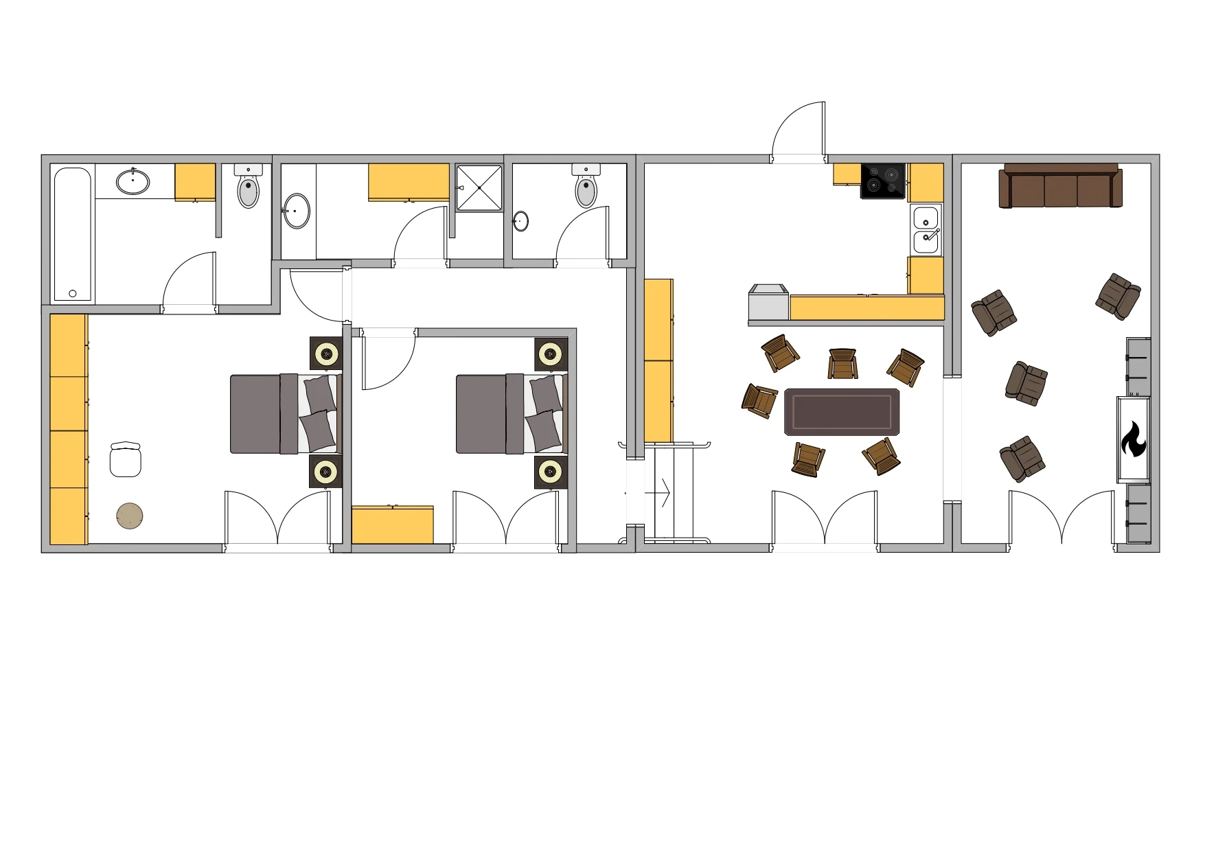 Plan du gîte Un air de Toscane à Salles-Arbuissonnas-en-Beaujolais
